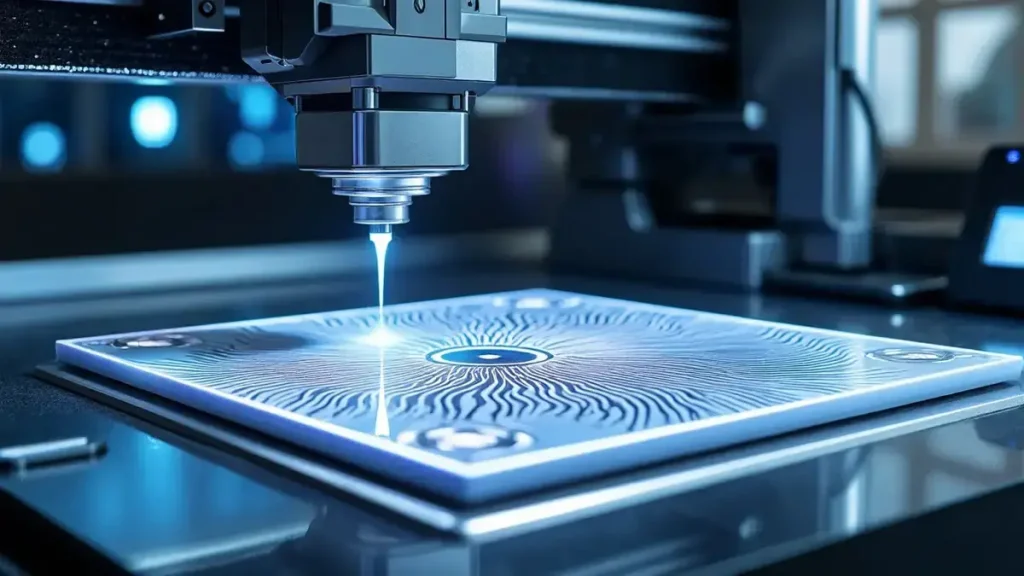 Een revolutionaire machine graveert lijnen 10.000 keer fijner dan een mensenhaar